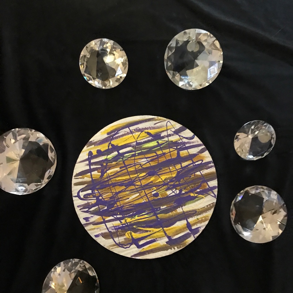 Colorful Abstract Hand Design & Hand Painted Plate - Picture 12 of 15